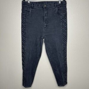 No Boundaries Black Whipstitch High Rise Skinny Leg Denim Jeans Plus Size 20W